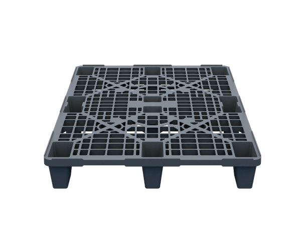 Пластиковый паллет 1200x800x140 мм перфорированный на ножках с бортиком