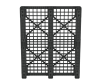 Пластиковый паллет 1200x1000x145 мм перфорированный на 3 полозьях с бортиком