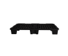 Пластиковый паллет 1200x1000x135 мм перфорированный на ножках с бортиком