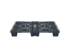 Пластиковый паллет 1200x800x140 мм перфорированный на ножках с бортиком