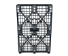 Пластиковый паллет 1200x800x140 мм перфорированный на ножках с бортиком