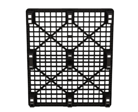 Пластиковый паллет 1200x1000x135 мм перфорированный на ножках с бортиком